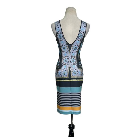 Clover Canyon colorful sleeveless fitted mini dress size small - Picture 2 of 16